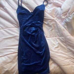 Windsor blue sparkly mini dress